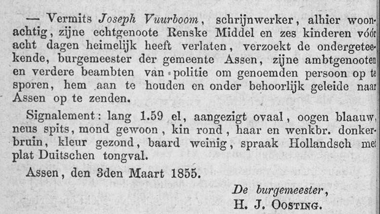 Gezocht: Joseph Vuurboom