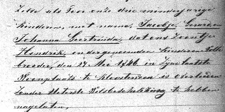 Memorie van Successie van Hendrik Vuurboom